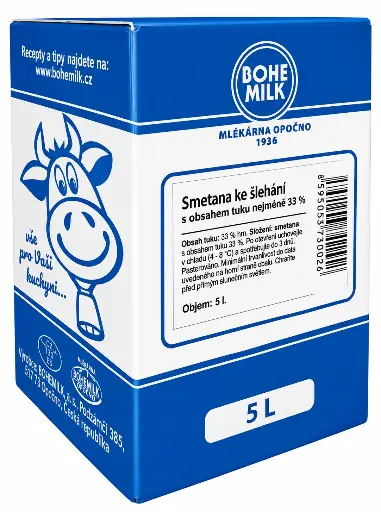 [2228] Smotana na šľahanie 5 l tuk min. 33%